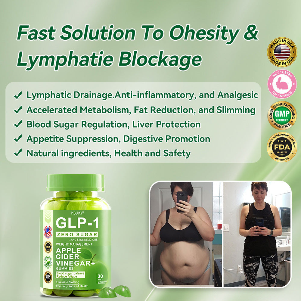 (🔥Last Day Promotion  - 50% off)PIGUIAY@The GLP-1 Apple Cider Vinegar Weight Loss Gummies Supports Metabolism💧🌵