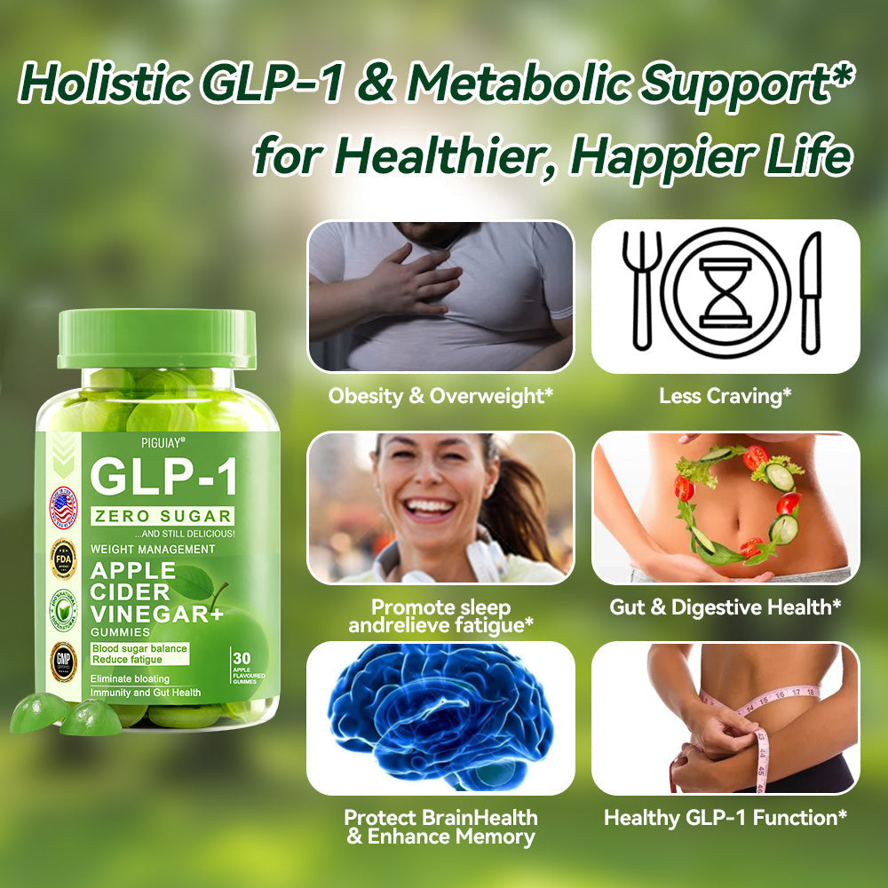 (🔥Last Day Promotion  - 50% off)PIGUIAY@The GLP-1 Apple Cider Vinegar Weight Loss Gummies Supports Metabolism💧🌵